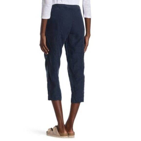 Tommy Bahama Two Palms Seam Cropped Linen Pants - Picture 2 of 7